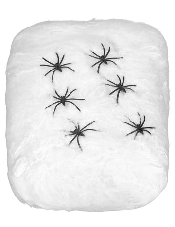 White Spider Web s pavúkami 100 g Halloween